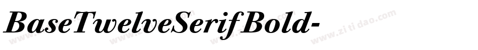 BaseTwelveSerif Bold字体转换